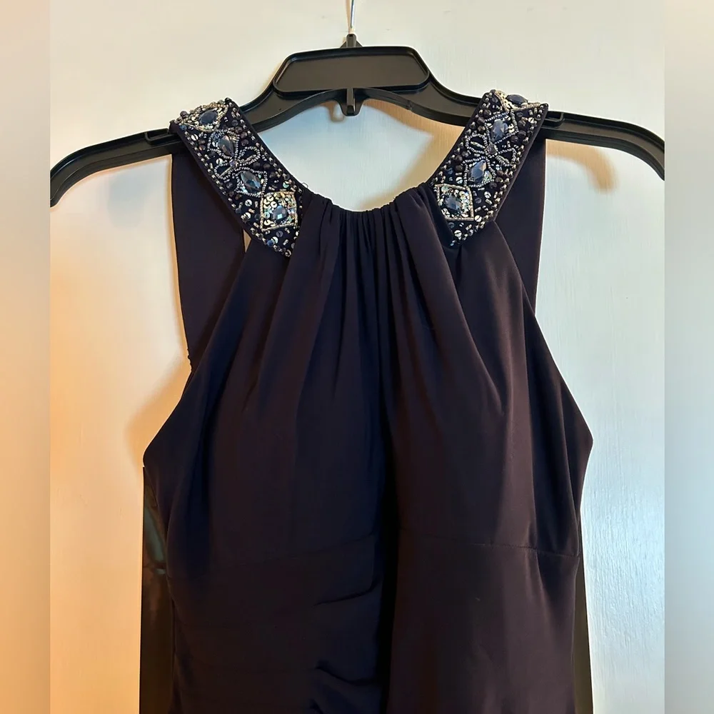 Xscape Navy Blue Prom Dress - Picture 4 of 6